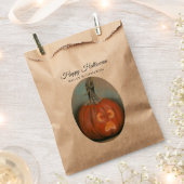 Halloween Screaming Jack O Lantern Pumpkin Pastel Bedankzakje (Geknipt)