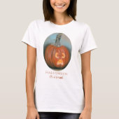 Halloween Screaming Jack O Lantern Pumpkin Pastel T-shirt (Voorkant)