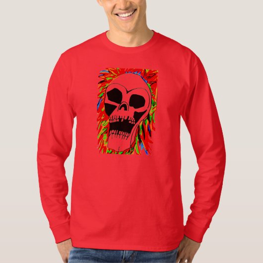 HALLOWEEN SCREAMING SKULL shirt (Voorkant)