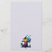 Halloween screcrow met vleermuizen en kippen briefpapier (Voorkant)