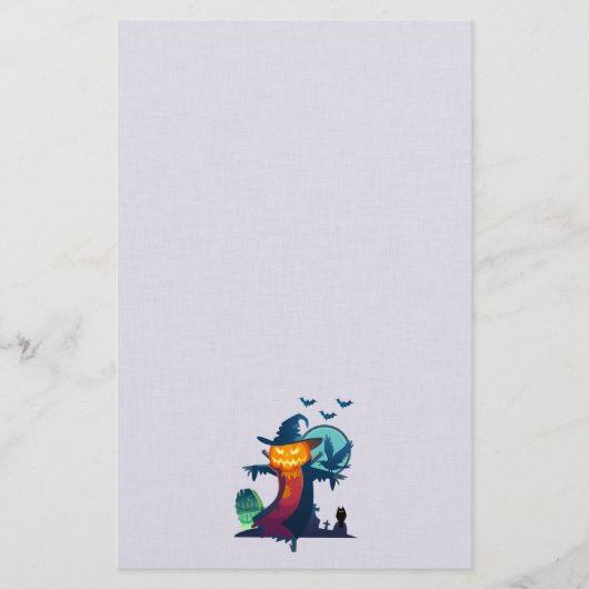 Halloween screcrow met vleermuizen en kippen briefpapier (Voorkant)