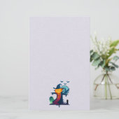 Halloween screcrow met vleermuizen en kippen briefpapier (Staand voorkant)