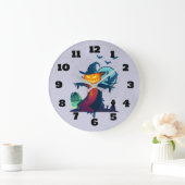 Halloween screcrow met vleermuizen en kippen grote klok (Huis)