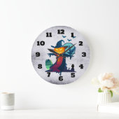 Halloween screcrow met vleermuizen en kippen grote klok (Huis)