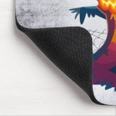 Halloween screcrow met vleermuizen en kippen muismat (Hoek)