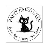 Halloween Scruffy Cat beroemd gemaakt door The Cra Zelfinktende Stempel (Design)