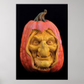 Halloween Sculpted Jack-O’-Lantern Witch Poster (Voorkant)