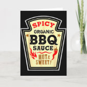 Halloween Scy Bbq Sauce Funny Food Costume Men Wom Kaart (Voorkant)