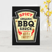 Halloween Scy Bbq Sauce Funny Food Costume Men Wom Kaart (Gele Bloem)
