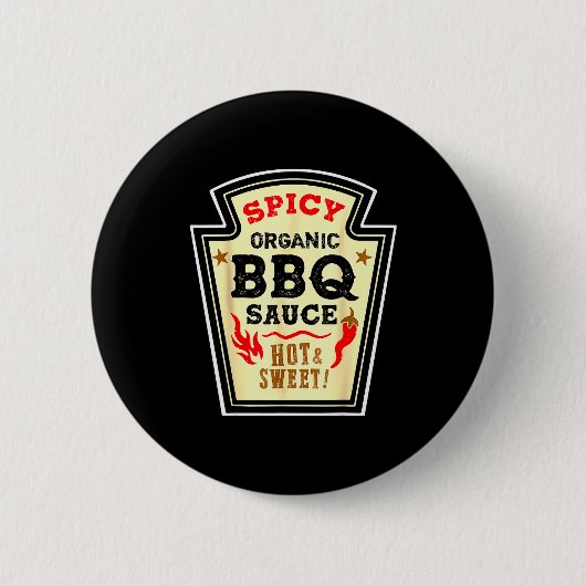Halloween Scy Bbq Sauce Funny Food Costume Men Wom Ronde Button 5,7 Cm (Voorkant)