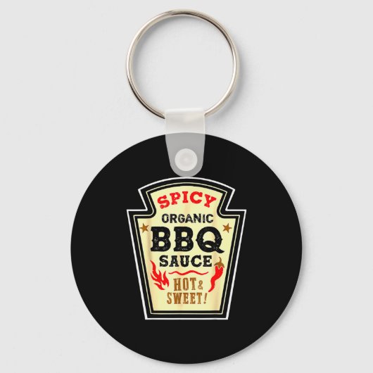 Halloween Scy Bbq Sauce Funny Food Costume Men Wom Sleutelhanger (Voorkant)