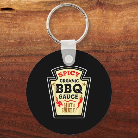 Halloween Scy Bbq Sauce Funny Food Costume Men Wom Sleutelhanger (Voorkant)