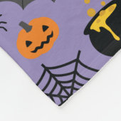 Halloween Seamless Pattern Fleece Deken (Hoek)