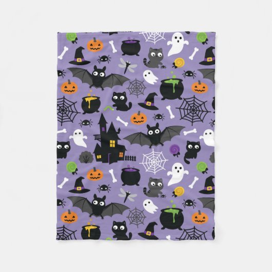 Halloween Seamless Pattern Fleece Deken (Voorkant)