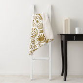 Halloween seamless pattern. Holiday golden ink sil Sherpa Deken (In situ)