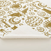 Halloween seamless pattern. Holiday golden ink sil Sherpa Deken (3/4)