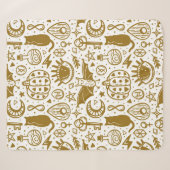 Halloween seamless pattern. Holiday golden ink sil Sherpa Deken (Voorkant (horizontaal))