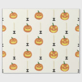 Halloween seamless pattern with pumpkins and candl cadeaupapier (Vlak)