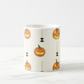 Halloween seamless pattern with pumpkins and candl koffiemok (Center)
