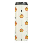 Halloween seamless pattern with pumpkins and candl thermosbeker (Achterkant)