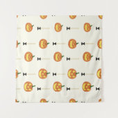 Halloween seamless pattern with pumpkins and candl wandkleed (Voorkant (horizontaal))