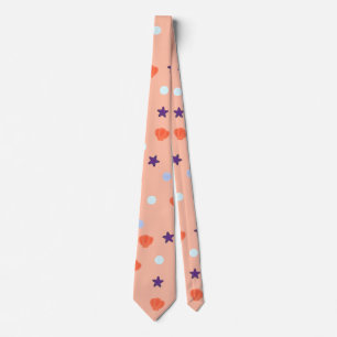 Halloween Seashells Zee Stars Parels in Salmon Stropdas