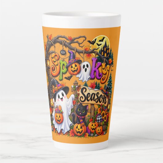 Halloween Seizoen Latte Mok (Voorkant)