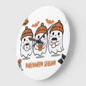 Halloween-seizoen – leuke spookachtige koffie grote klok (Hoek)