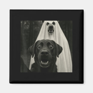 Halloween selfie zwarte labrador met beren geest k magneet