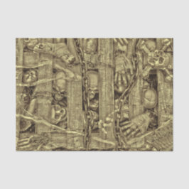  Halloween Sepia Tone Gothic Skulls Tissuepapier