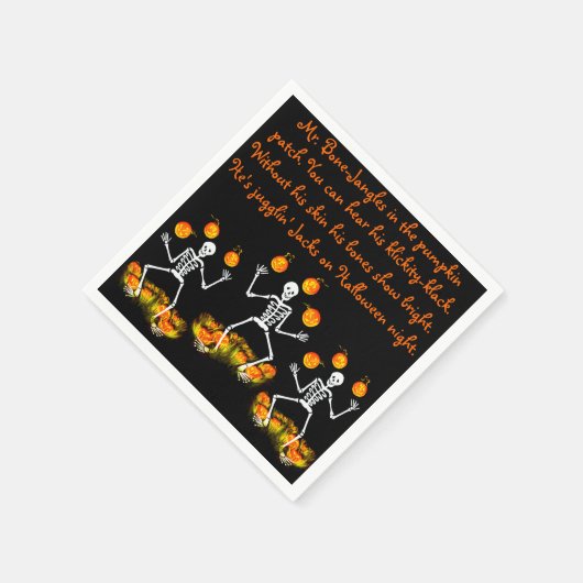 Halloween servetten "Mr. bone-Jangles" (Hoek)