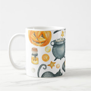 Halloween set: bat, black cat, spin, zwarte kraai koffiemok
