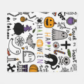 Halloween  set. Cute halloween icon verzamelt Fleece Deken (Voorkant (Horizontaal))
