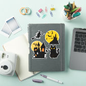 Halloween Set Haunted House Castle Cat Witch Sticker (iPad Cover)