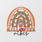 Halloween Sfeer Boho Regenboog Herfst Halloween Raamsticker (Vel)