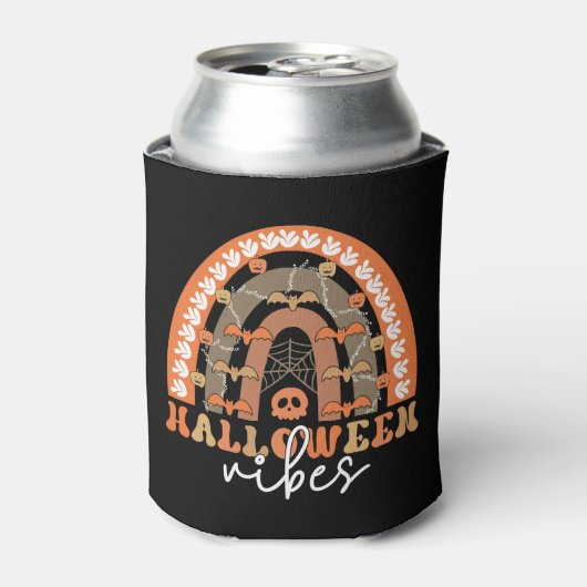 Halloween Sfeer Boho Regenboog Herfst Spooky Blikjeskoeler (Blikje Voorkant)