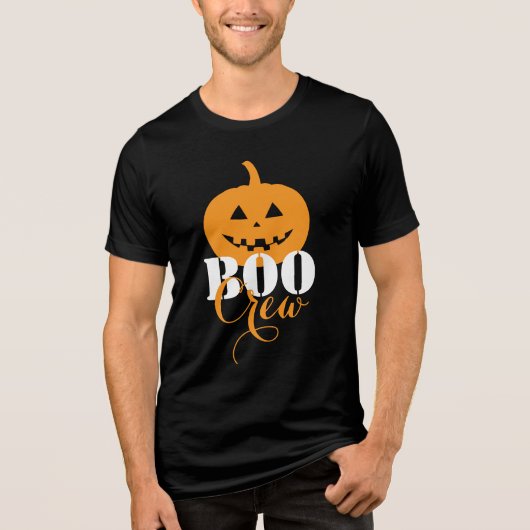 Halloween-sfeer BOO CREW Tri-Blend Shirt (Voorkant)