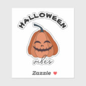 Halloween sfeer griezelige pompoen sticker (Vel)