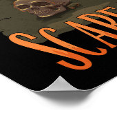 Halloween-sfeer – Vogelverschrikker met pompoenen  Poster (Hoek)