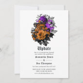 Halloween  Shabby Floral Wedding Update Kaart (Voorkant)