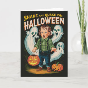  Halloween Shake en Quake Boy en Ghosts Feestdagen Kaart