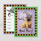 Halloween Shar-Pei Invitation (Voorkant / Achterkant)
