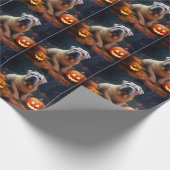 Halloween Shar Pei met pompoenen eng Cadeaupapier (Hoek)