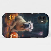 Halloween Shar Pei met pompoenen eng Case-Mate iPhone Case (Achterkant (horizontaal))