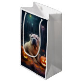 Halloween Shar Pei met pompoenen eng Klein Cadeauzakje (Voorkant Gekanteld)