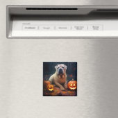Halloween Shar Pei met pompoenen eng Magneet (Insitu (Vaatwasser))