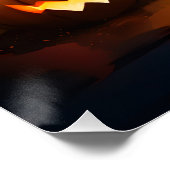 Halloween Shar Pei met pompoenen eng Perfect Poster (Hoek)