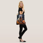Halloween Shar Pei met pompoenen eng Tote Bag (Op model)