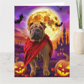 Halloween Shar Pei Vampire Pumpkins eng Kaart (Voorkant)