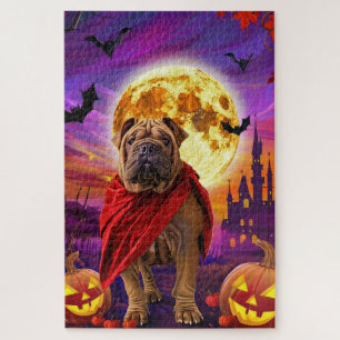 Halloween Shar Pei Vampire Pumpkins eng Legpuzzel